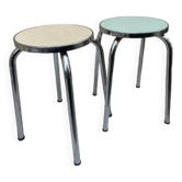 Set of 2 vintage formica stools