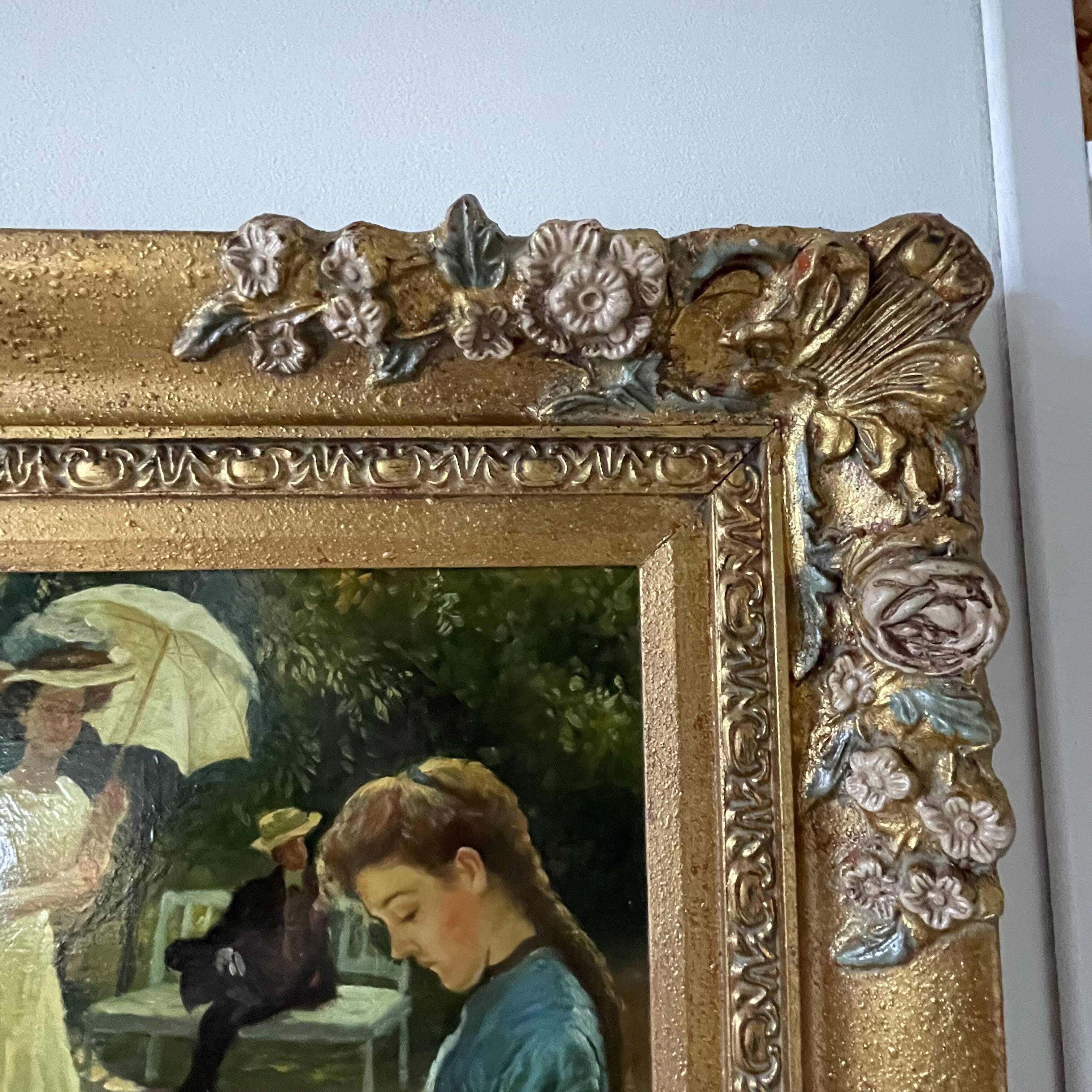 Oil on panel after Oscar Arthur Bluhm 99x73cm