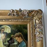 Oil on panel after Oscar Arthur Bluhm 99x73cm