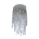 Mazzega, xl vintage clear murano glass elements chandelier from 70s