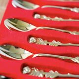 Set of 24 carat gold plated dessert cutlery