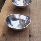 Pair of cast aluminum cups, 1970s
