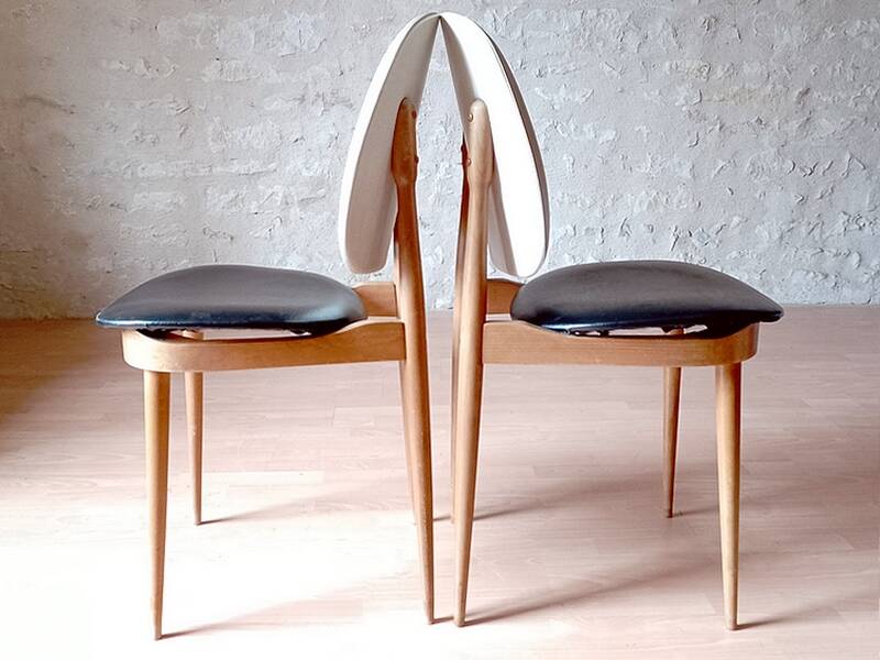 Paire de chaises Baumann Pégase vintage 1960