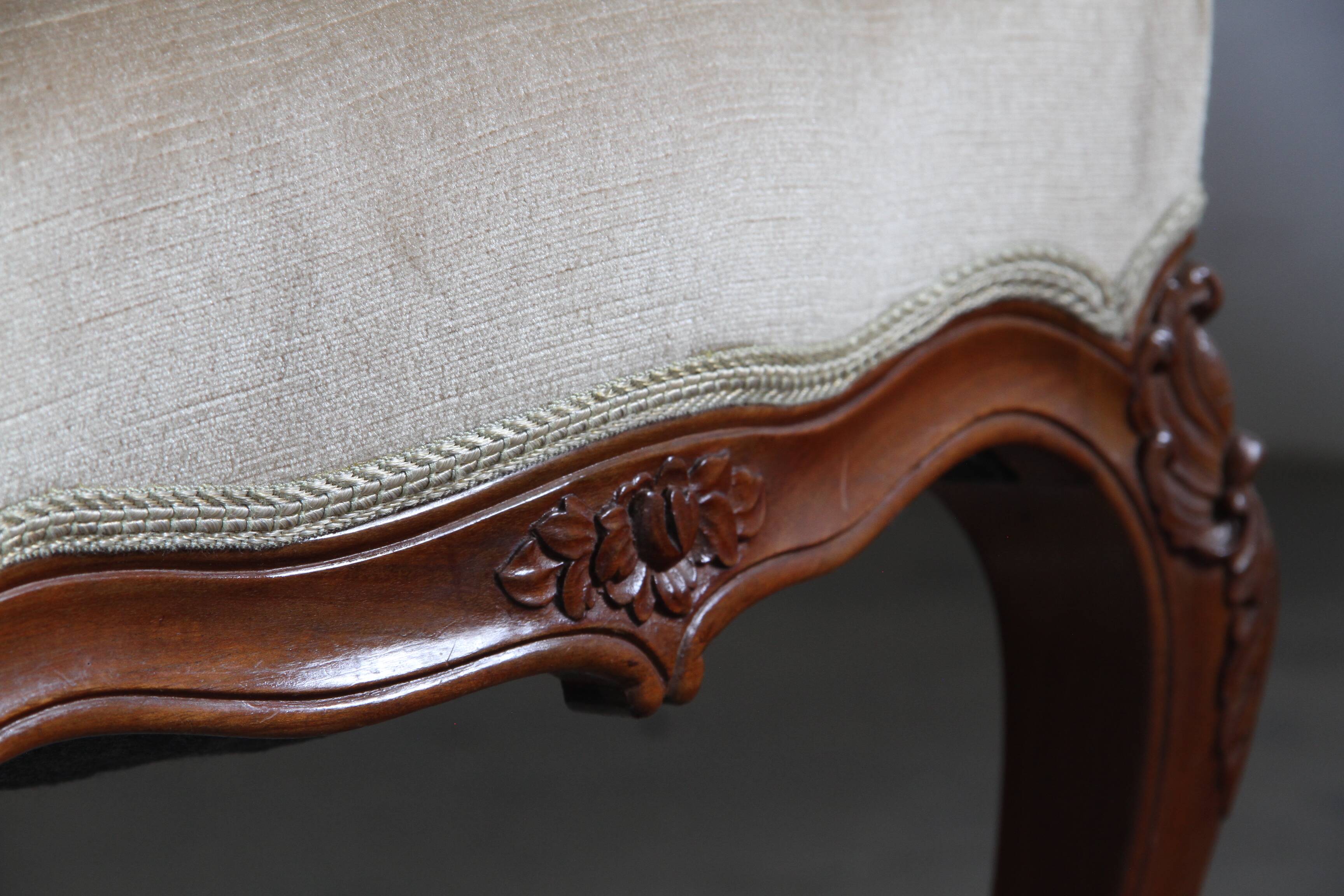 Pair of Vintage Danish Antique 18th century Chairs, style of Louis XV