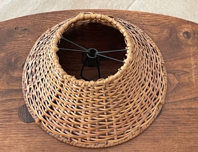 Vintage rattan lampshade