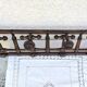 Antique wall coat rack, wooden turned bamboo, bistro 1900.