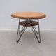 Coffee table in rattan and metal, France 1950