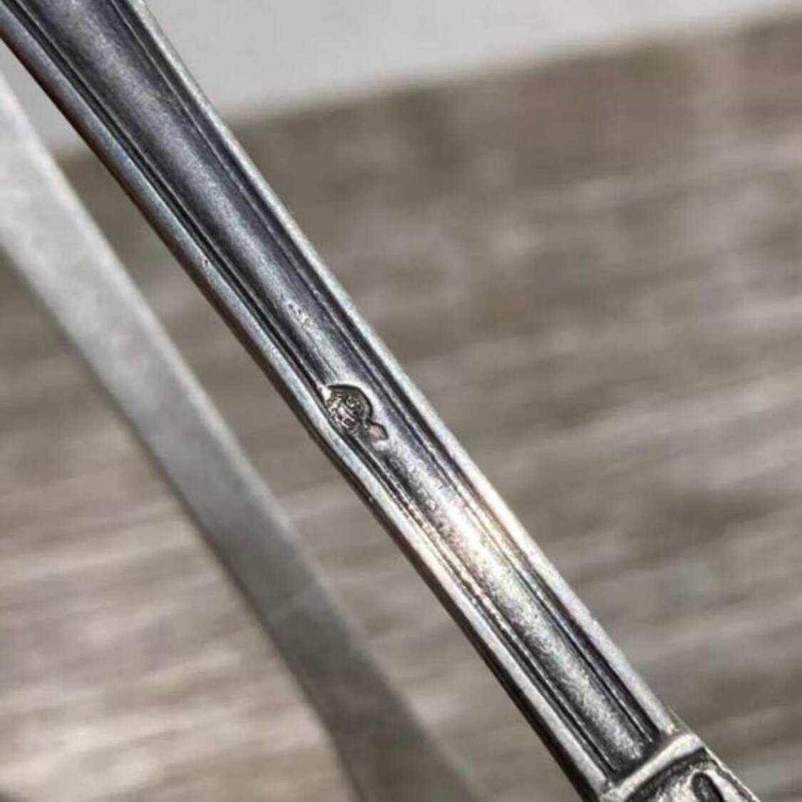 Solid silver sugar tongs