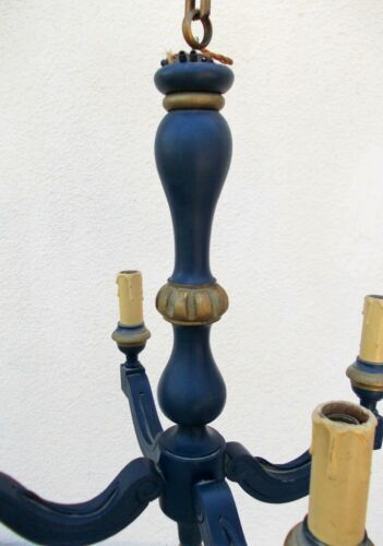 Wood chandelier Shabby chic Louis XIV style