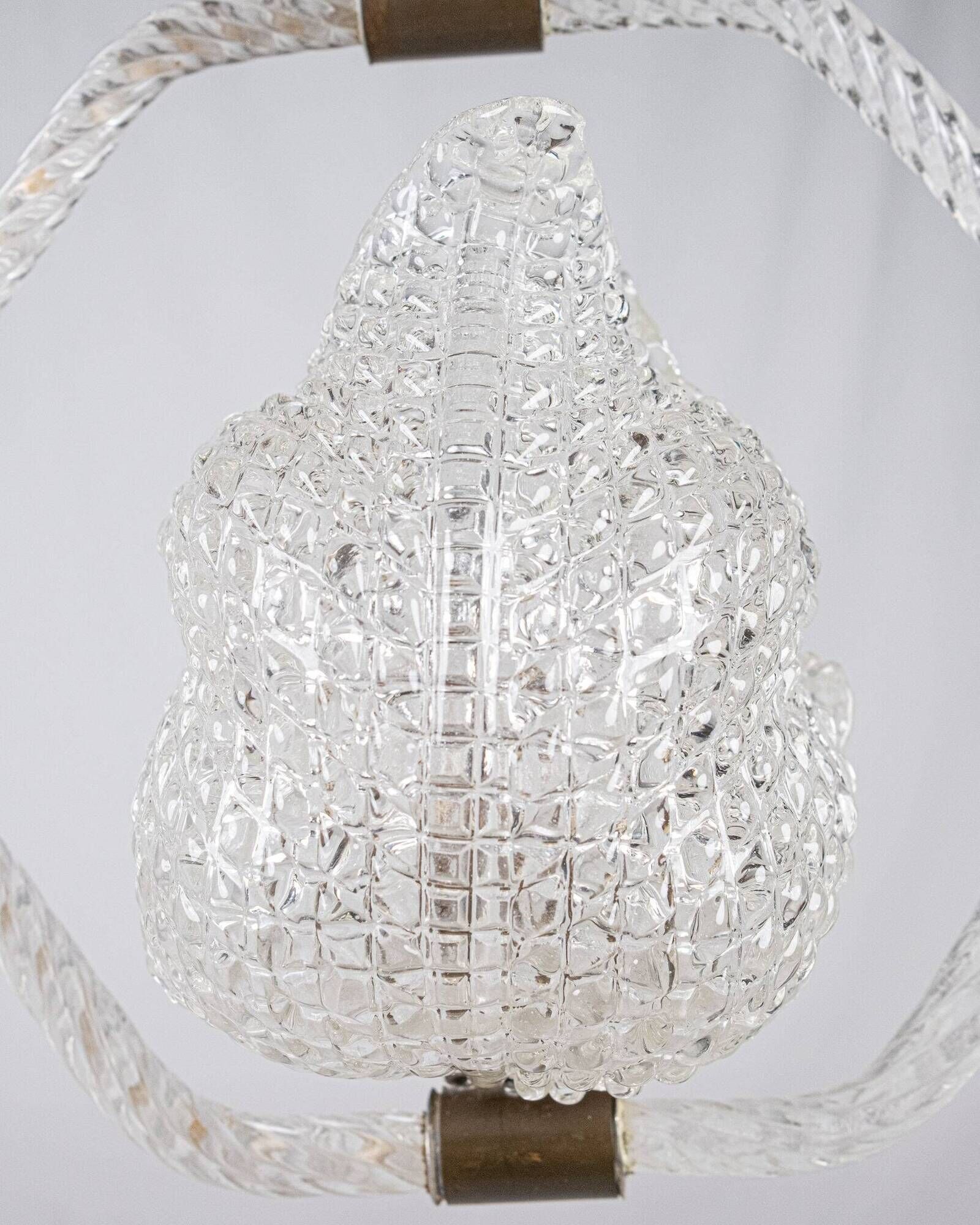 Murano glass chandelier by Barovier & Toso, Italy, 1940s