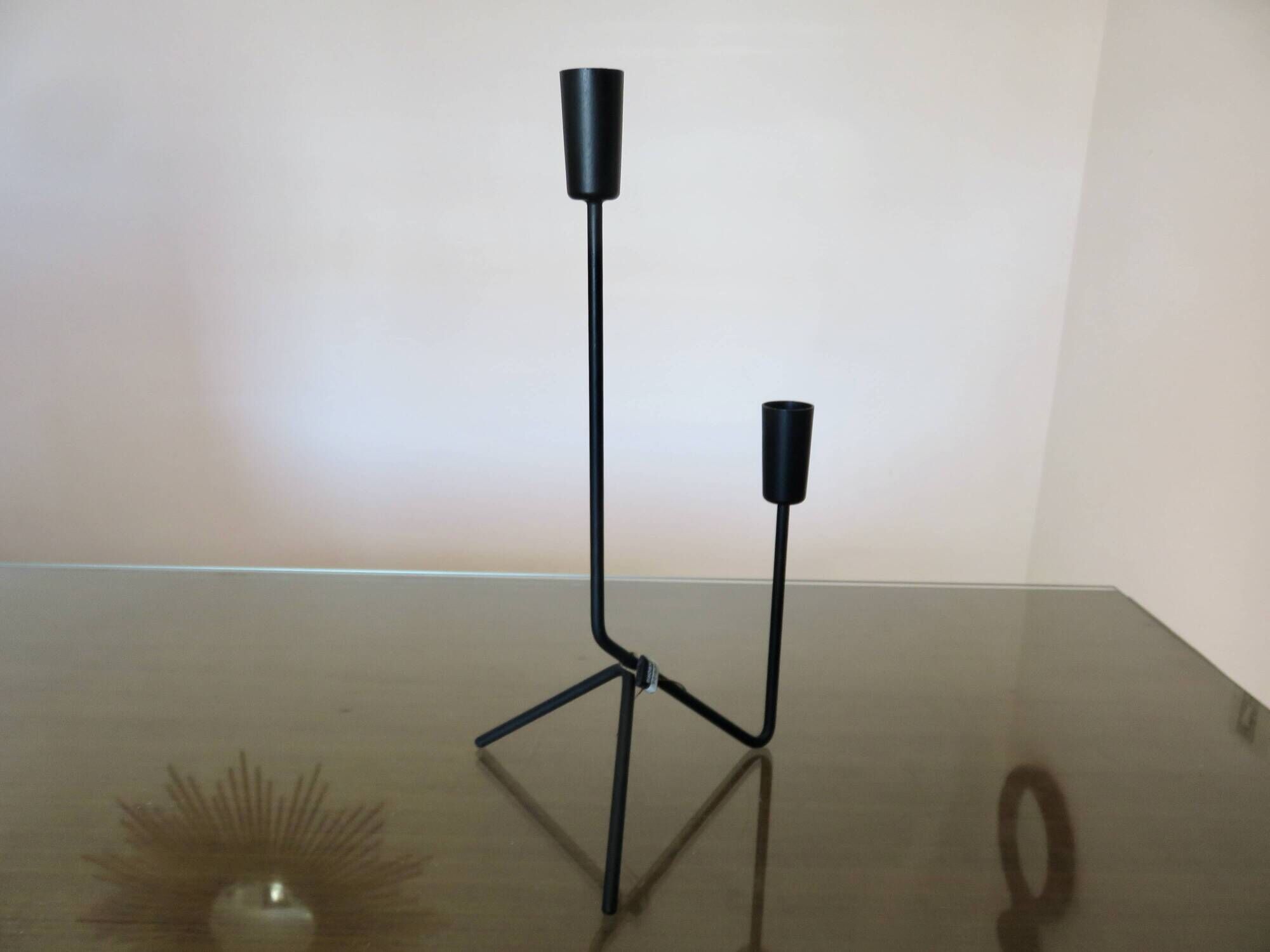 Authentic Laurids Lonborg candlestick, signed, Denmark, 50-60.