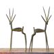 Pair of brass gazelles, 50s