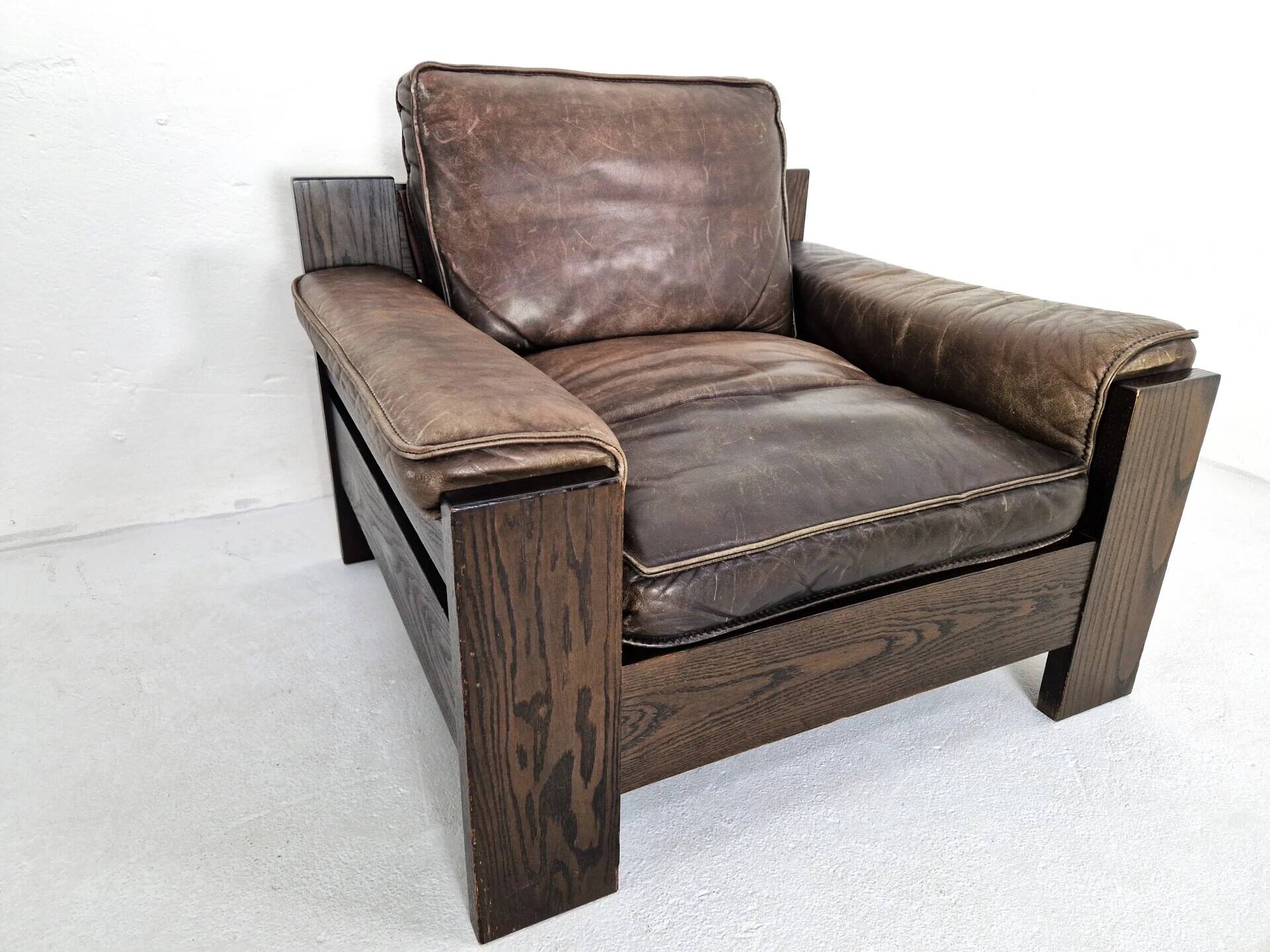 Brutalist armchair by Harry de Groot for Leolux, 1970s