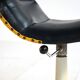 Pair of European 1970s swivel armchairs in faux leather and steel