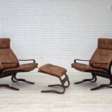 1970s, Norwegian design by Else & Nordahl Solheim, set of 2 chairs.