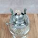 Antique glass oil lamp, dove decoration, An Qing China