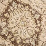 3x13 Persian Cream & Brown Oriental Vintage Runner Rug, 91x392Cm