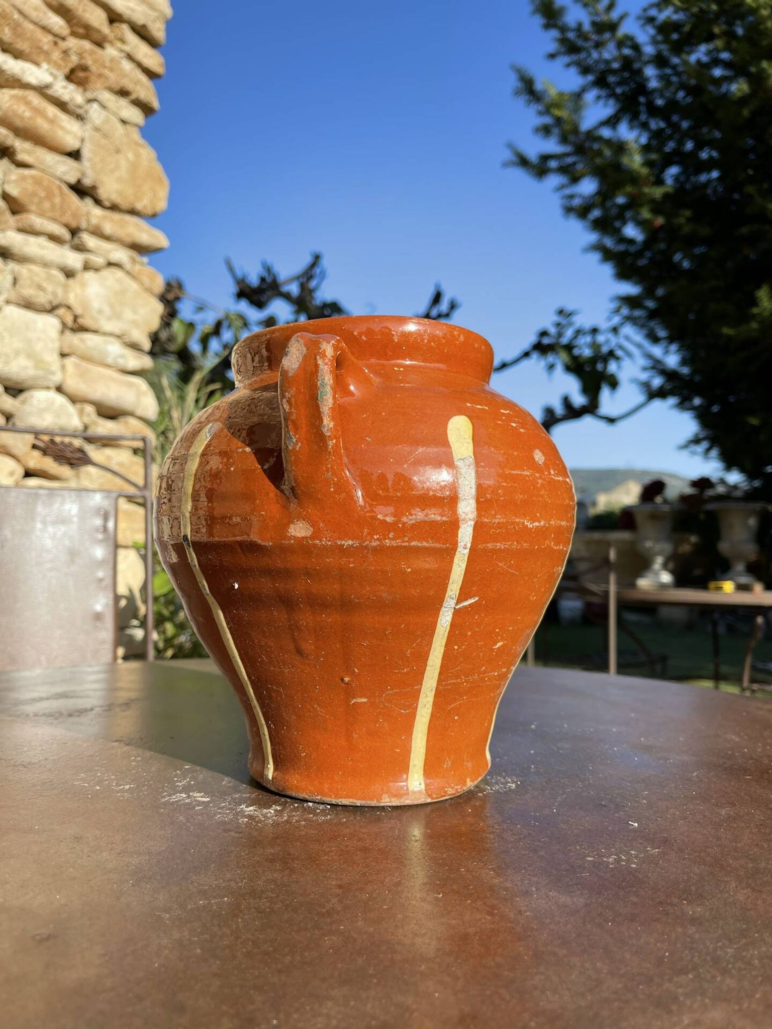 Jarre poterie en terre cuite ancienne