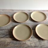 Lot de 5 assiettes à dessert en grès