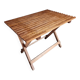 Vintage folding garden table in pine, mid-20th century.