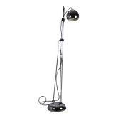 Lampadaire italien réglable en chrome Space Age, années 1960
