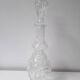 Ancienne carafe en verre structuré moulé + bouchon (année 60)
