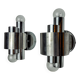Pair of wall lights from Sciolari, chrome-plated metal, Italy, 1970