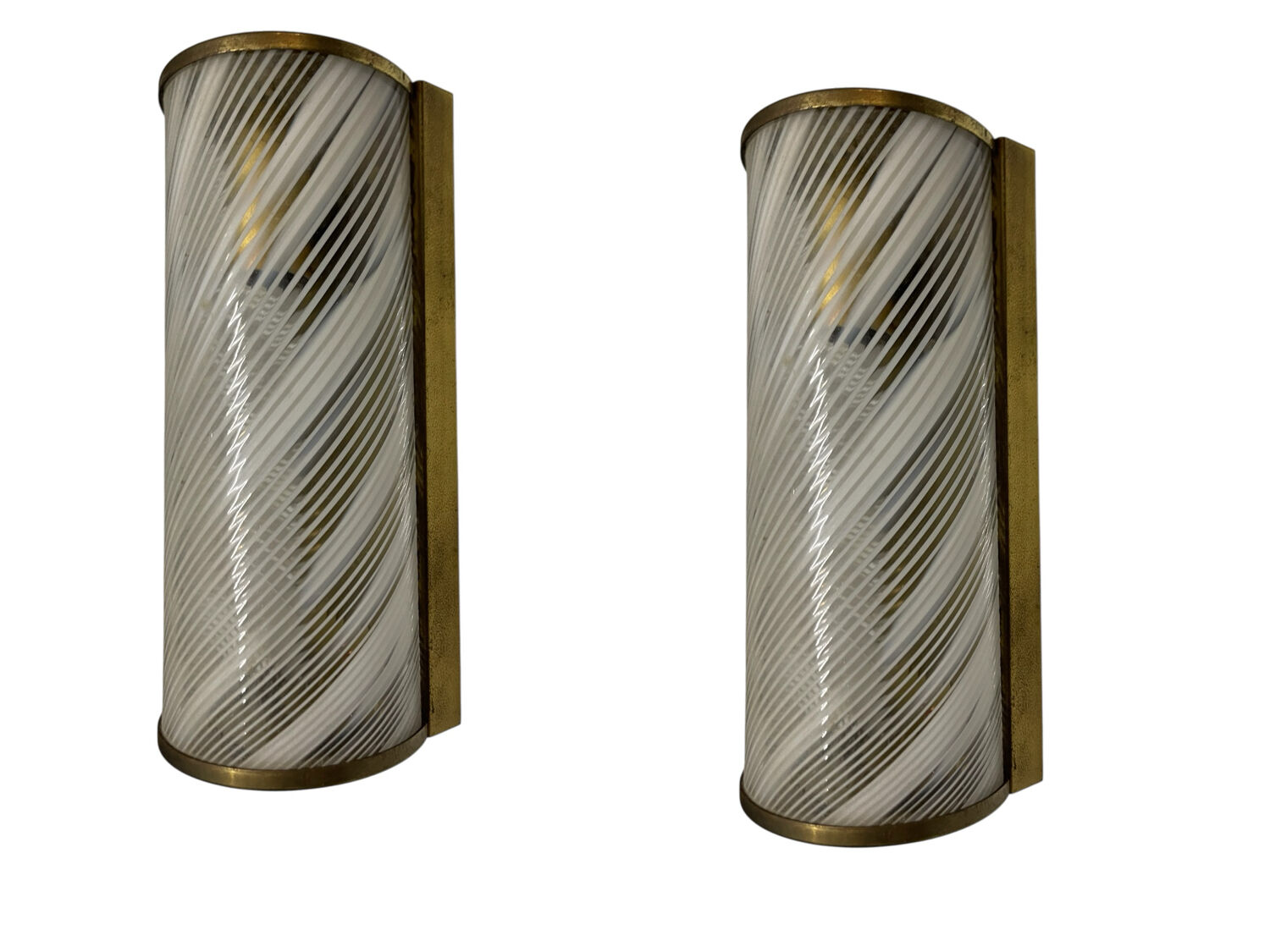 Appliques en verre de Murano en laiton, ensemble de 2