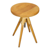 Tabouret d'atelier réglable du milieu du siècle, Tchécoslovaquie, années 1960