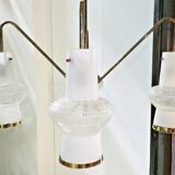 Lustre suspension scandinave, 4 feux, vintage, années 60