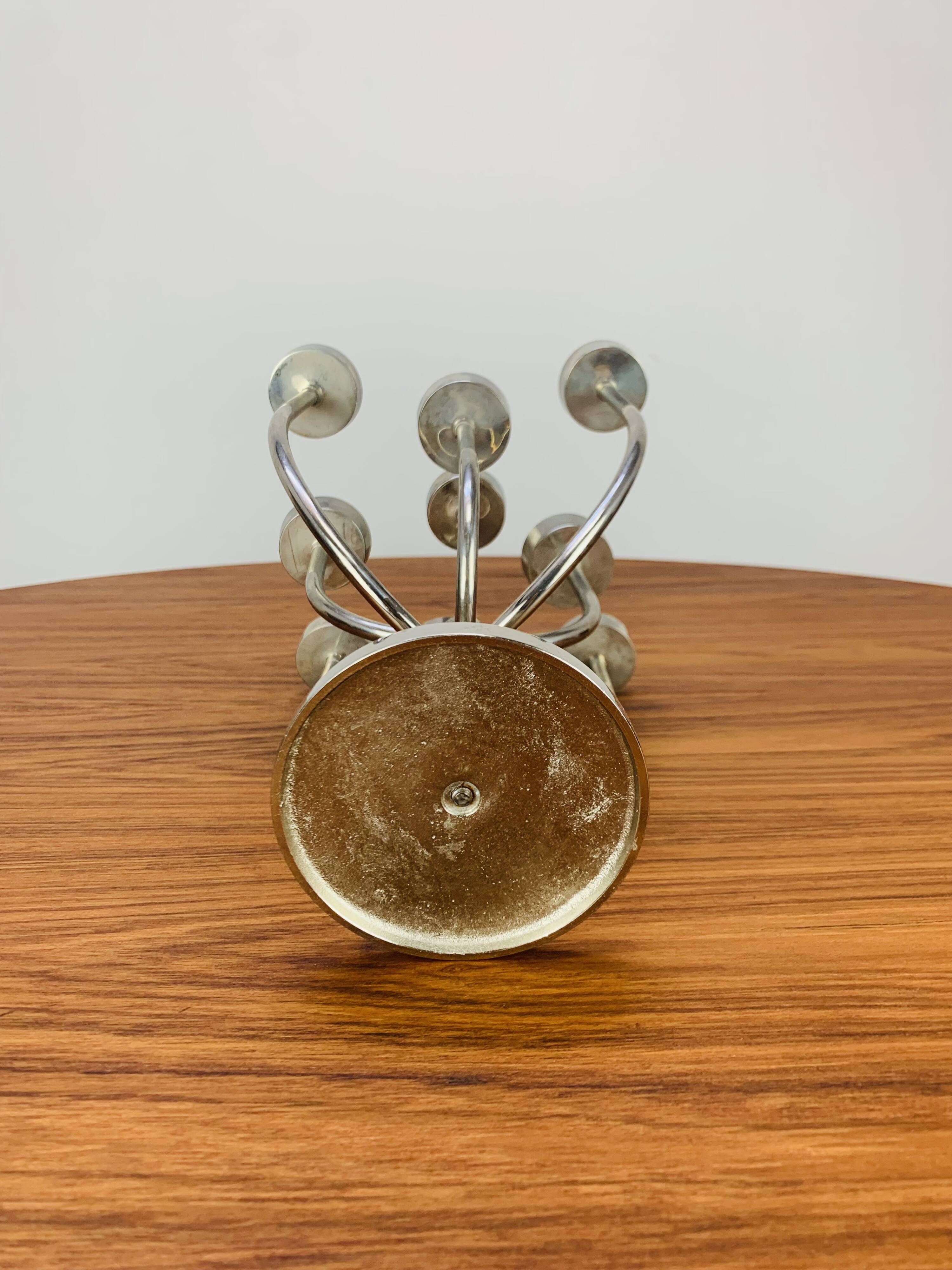 Vintage Habitat chandelier in stainless steel, 9 branches