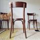 Set of 3 antique wooden bistro chairs