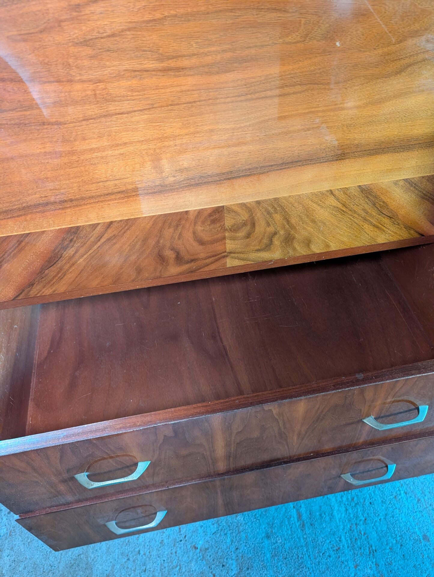 Secretary desk library, 1960s Scandinavian style.
