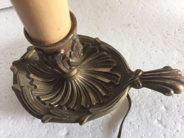 Bougeoir rat de cave en bronze électrifié 1950