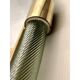Contemporary Horizzontal Wave Mirror in Green and Gold "Torchon" Torciglion