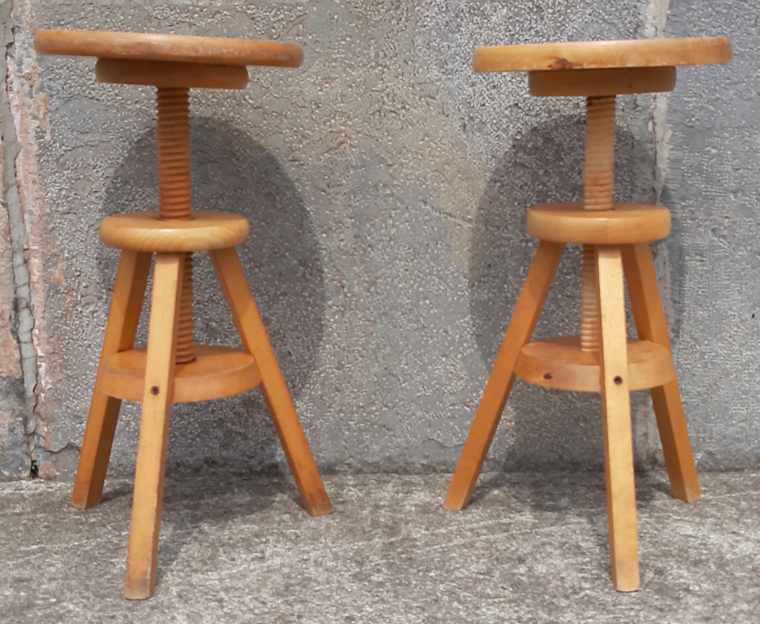 Pair of screw stools