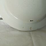 Plate in faience of luneville decor au coq a la barriere 19 eme