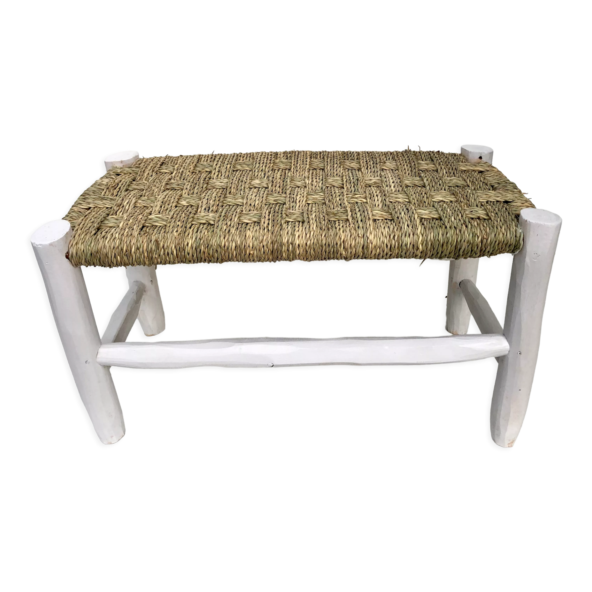 Moroccan children's bench wood and rope