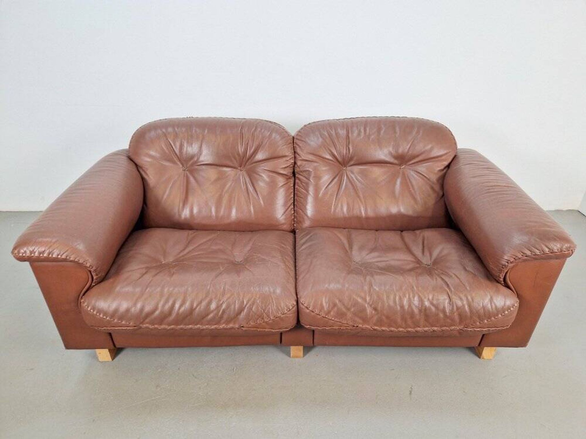DS101 2-Seater Sofa in Leather from de Sede, 1970s
