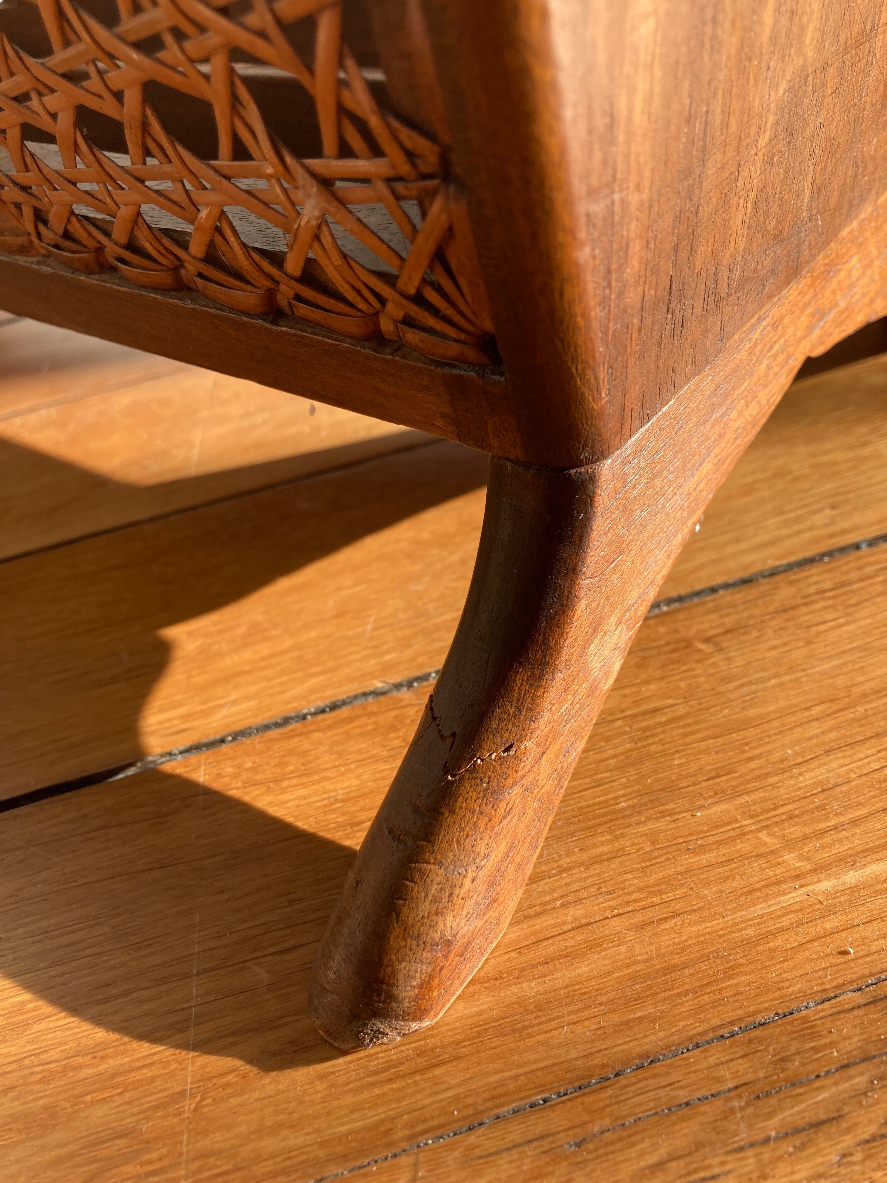 Canework magazine holder