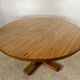 Large solid wood table 140 cm, vintage Scandinavian 70s design
