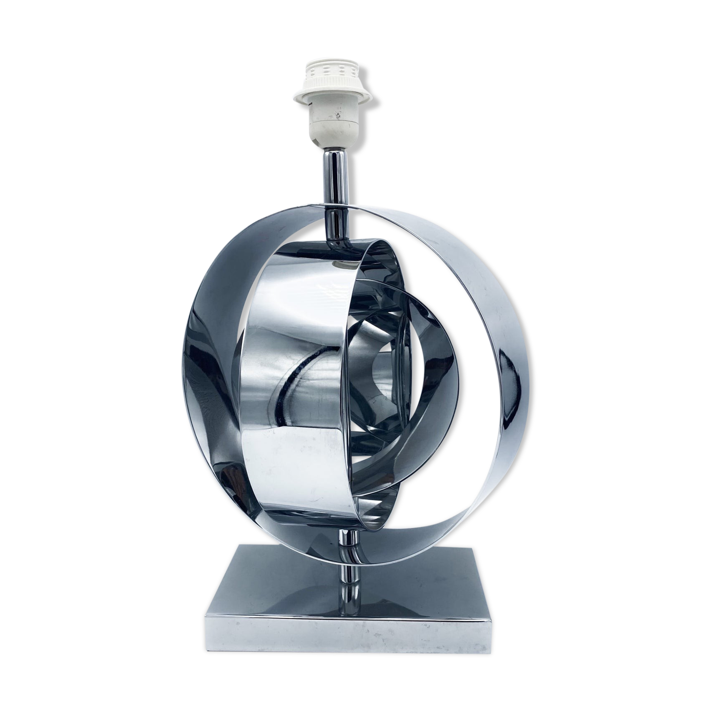 Pied de lampe de table vintage avec cercles