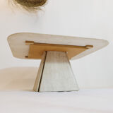 Coffee table in travertine Italian work of the 1970