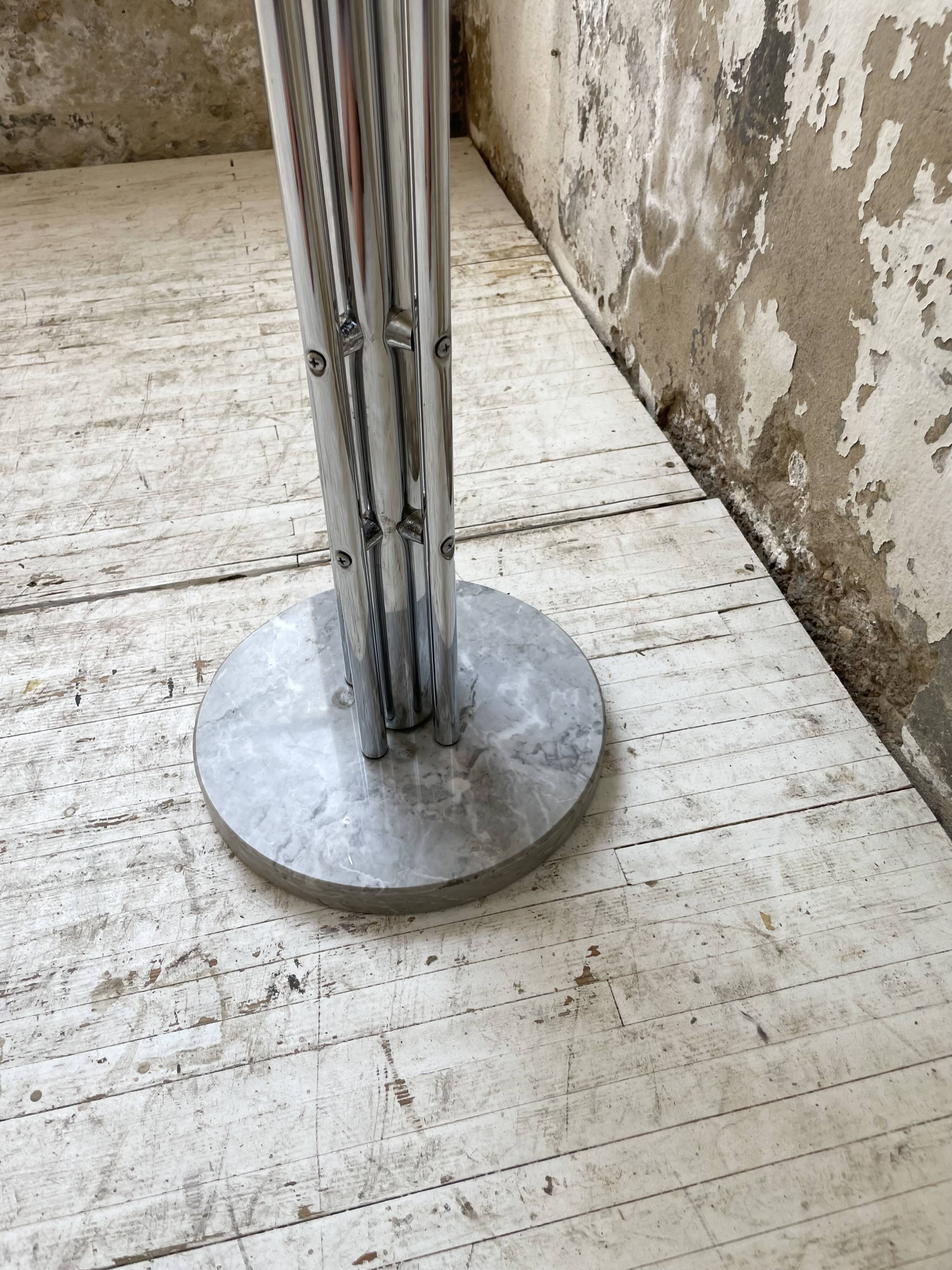 80s glass and marble console