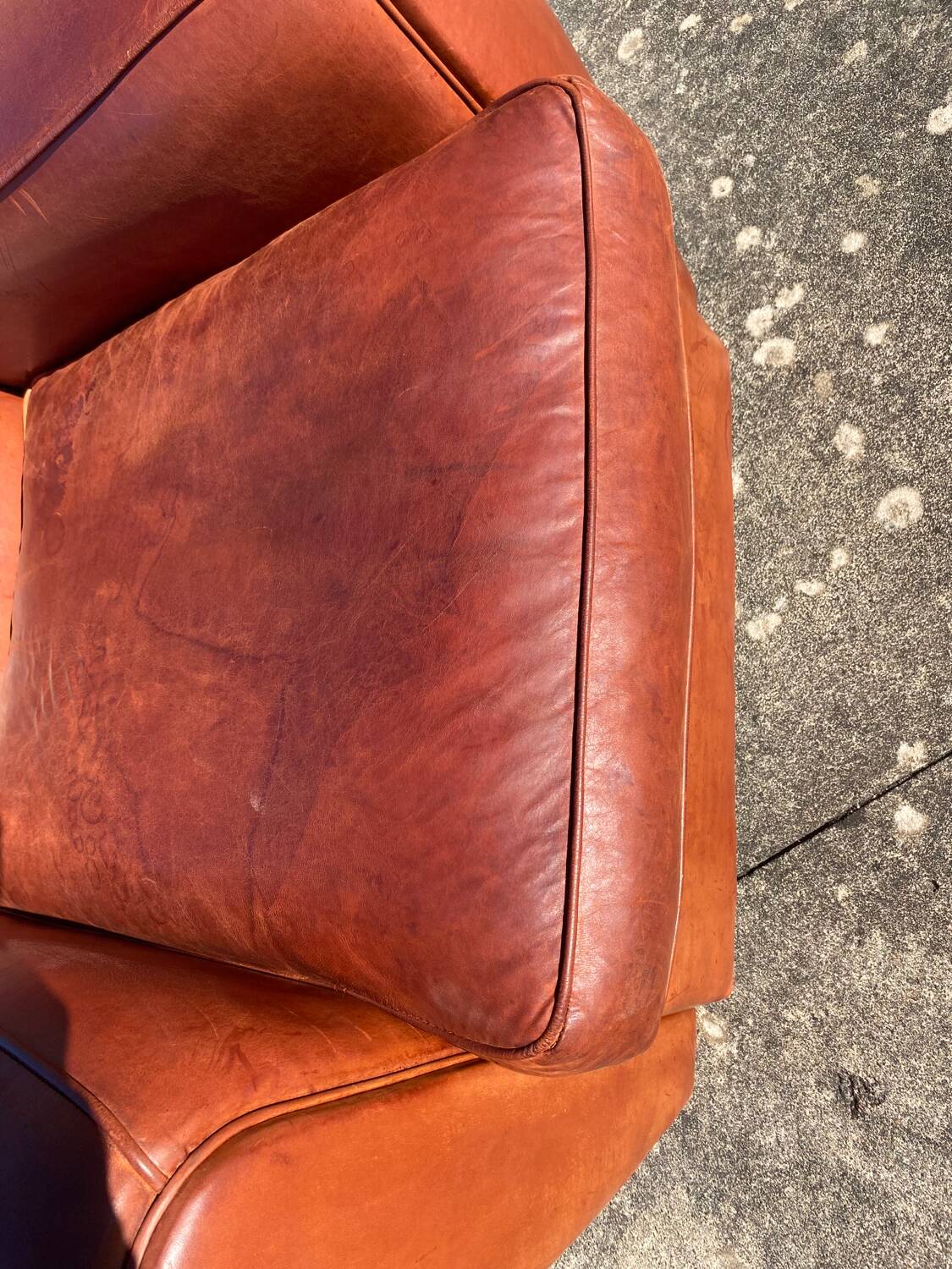 Leather club chair