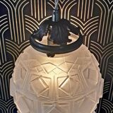 Globe art deco hanging lamp