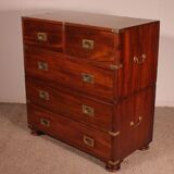 Commode militaire, de marine en acajou, XIXème siècle
