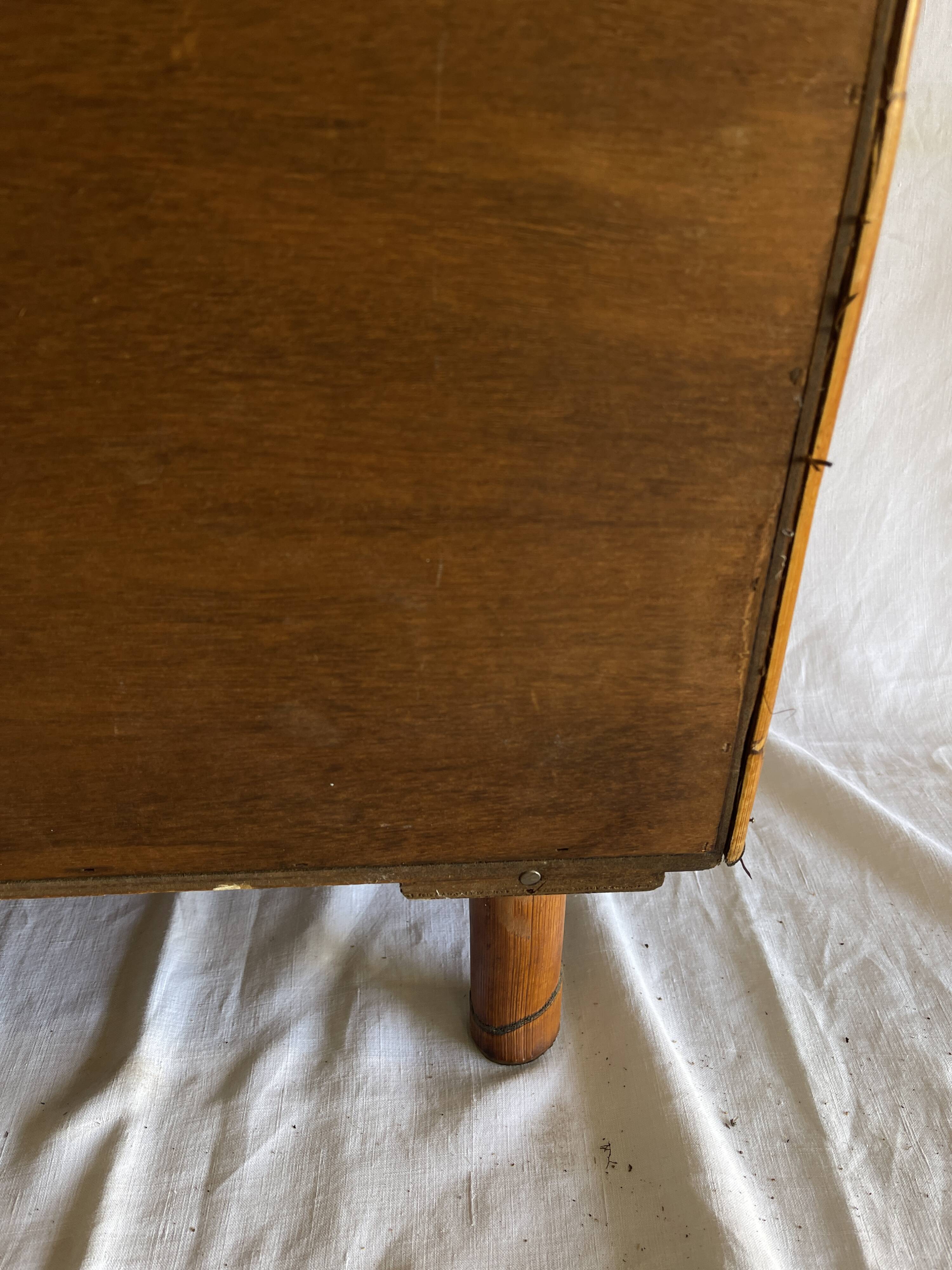 Commode  vintage en rotin et cannage
