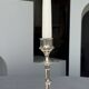 A large silver candlestick holder H23