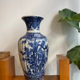 Vase chinois en blanc bleu